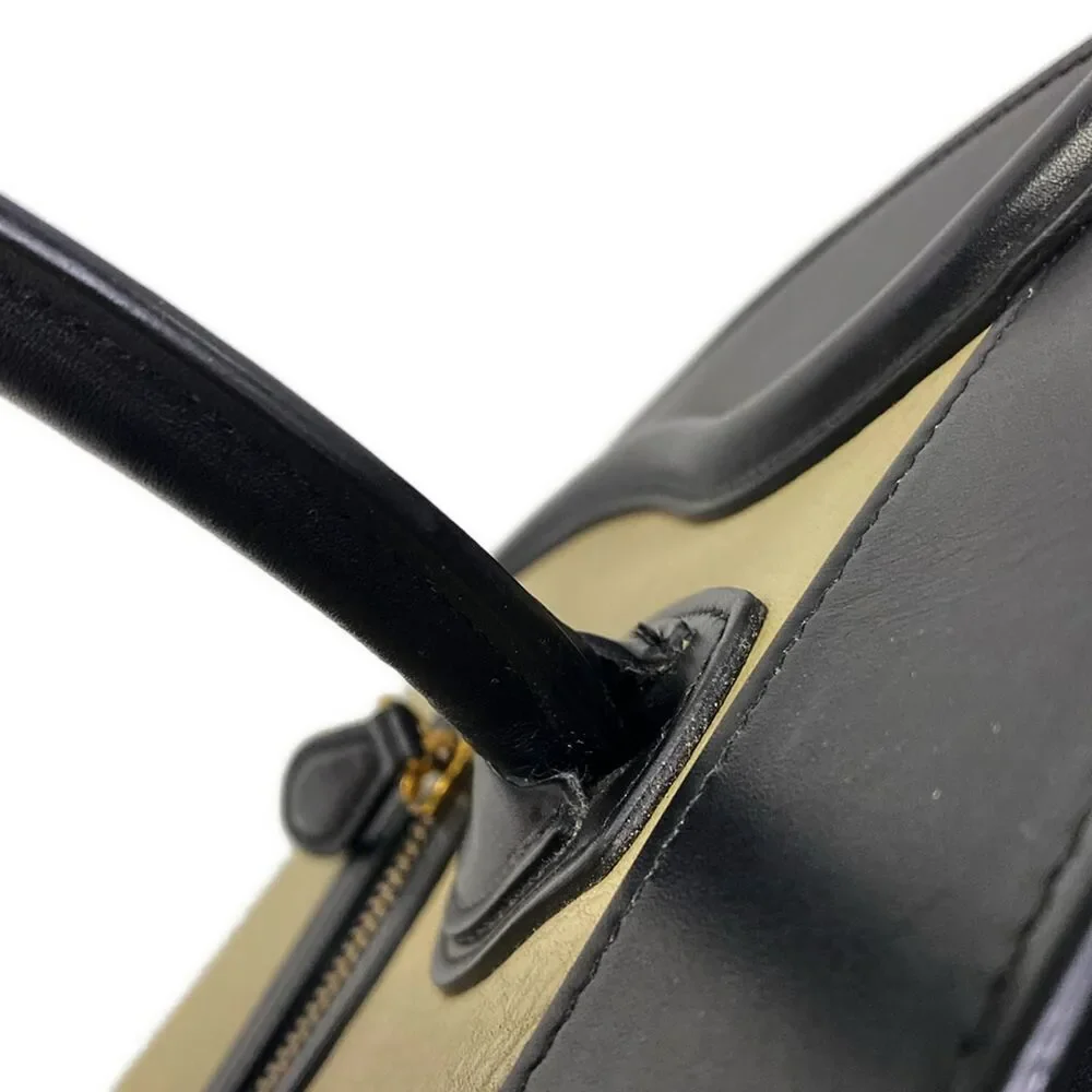 Celine Luggage Micro Shopper Handbag Gray Beige Blue Black